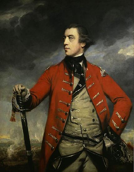 Sir Joshua Reynolds Oil on canvas portrait of British General John Burgoyne. Sweden oil painting art